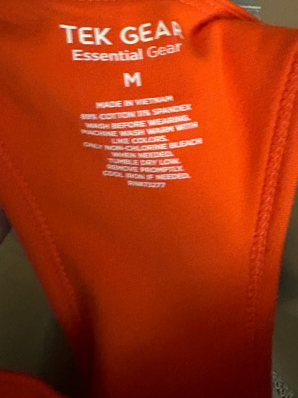 tek gear Essential Gear Bright Orange Ribbed Crop Tank Top - Picture 3 of 5